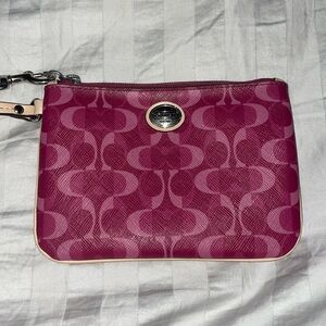 Pink Coach Wristlet